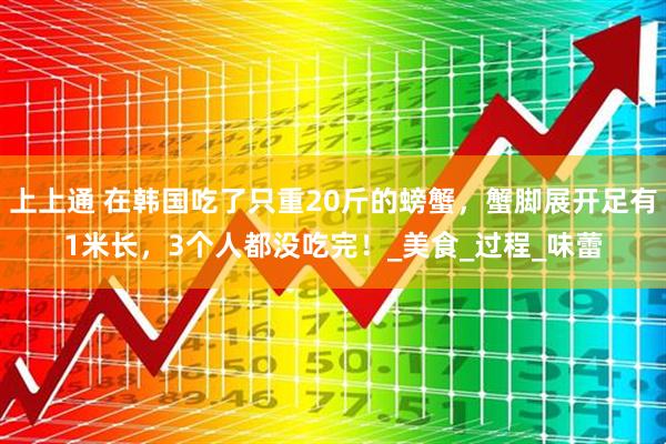 上上通 在韩国吃了只重20斤的螃蟹，蟹脚展开足有1米长，3个人都没吃完！_美食_过程_味蕾